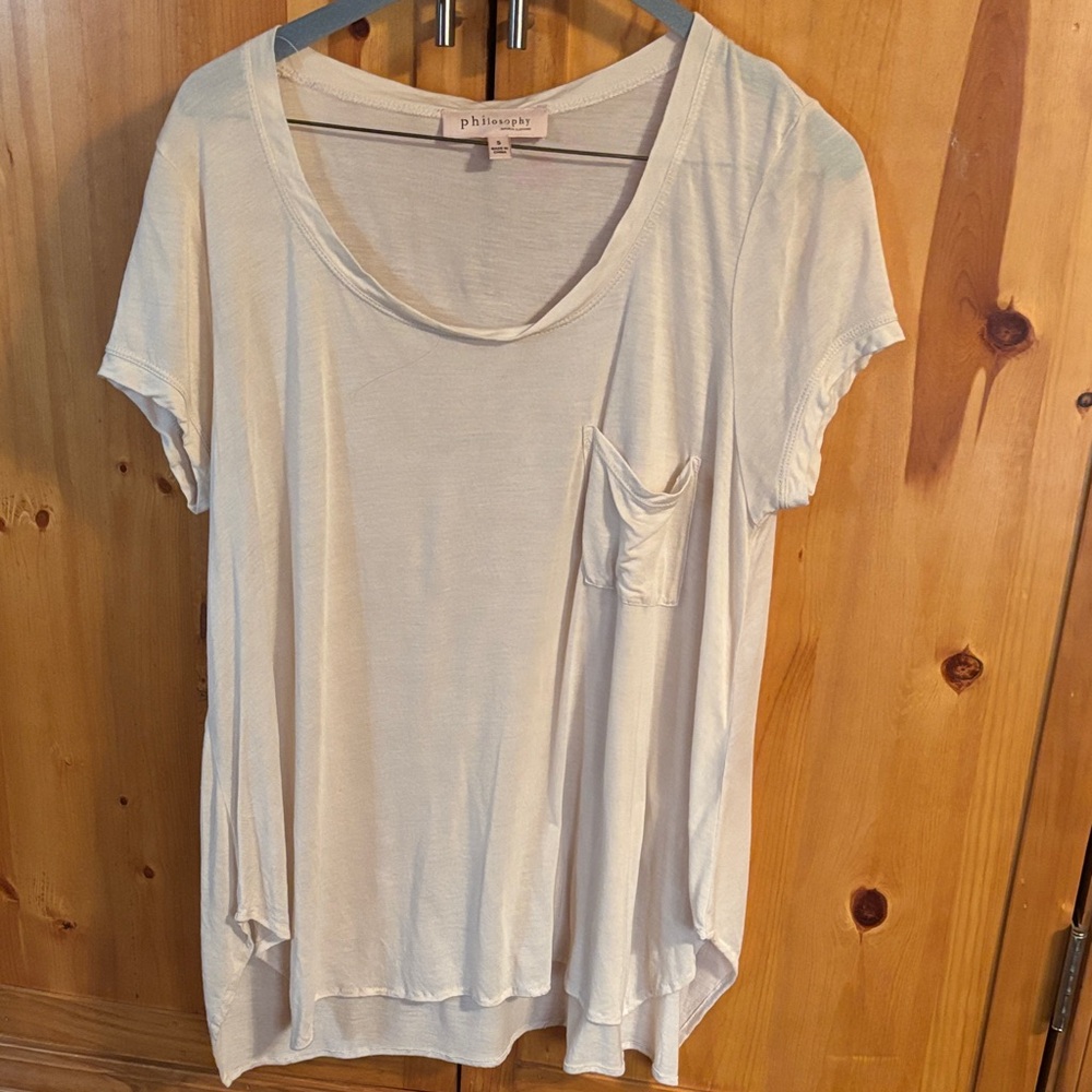 Philosophy Women's Short Sleeve Cream Tee